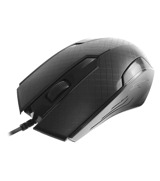 Мышь проводная Crown CMM-100 черный, 1000 dpi, USB, кнопки - 3
