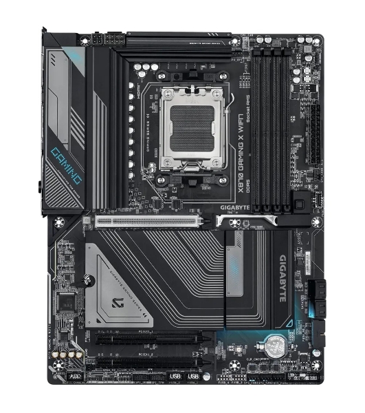 Материнская плата Gigabyte X870 GAMING X WIFI7, AM5, AMD X870, 4xDDR5, 4xSATA, 3xM.2, 1xPCI-E 5.0 x16, 2xPCI-E 3.0 x1, 1xHDMI, 1xUSB-C (DP), 1x 2.5Gb LAN, 4xUSB-A 2.0, 3xUSB-A 3.2 Gen 1, 1xUSB-A 3.2 Gen 2, 2xUSB-C 3.2 Gen 2 (USB4), 3x3.5 мм, 7.1, ATX