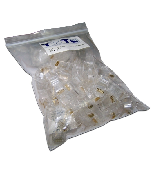 Коннектор LANMASTER RJ45 UTP 8P8C, универсальный, cat.6, 100 шт.