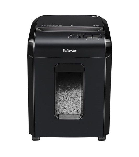 Шредер Fellowes Powershred 10M FS-4630601 DIN P-5, 2х15мм, 10лст., 19лтр., Safety Lock, с микрорезкой