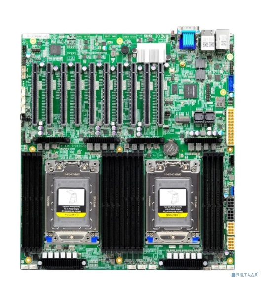 Материнская плата серверная Gooxi G2DERO-B-PK2, 2xSP3, AMD EPYC, 16xDDR4, 2xMiniSAS HD, 1xM.2, 4xPCIe 4.0 x16, 6xPCIe 4.0 x8, 1xVGA, 2x1Gb LAN, 2xUSB-A 5Gbps, 1x3.5 мм, 7.1, E-ATX