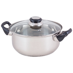 Кастрюля MALLONY BAK-S-03, объем 2,8 л, 3 слойное капсулированное дно (в уп. 8 шт)