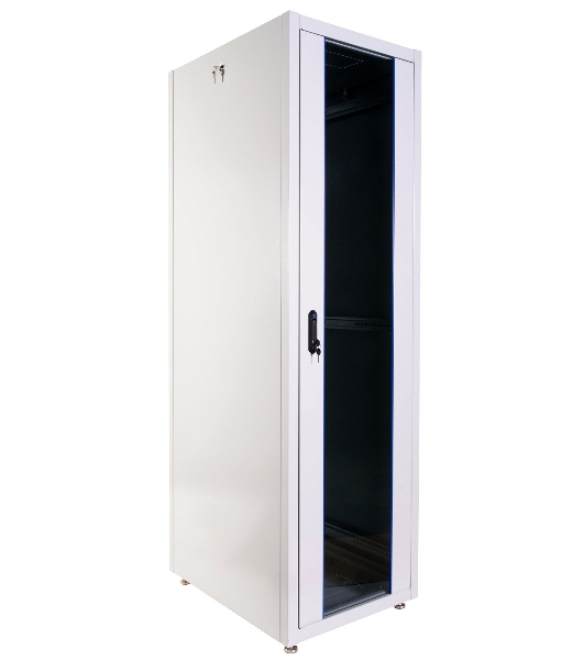 Шкаф коммутационный ЦМО (ШТК-Э-42.8.8-44АА) напольный 42U 800x800 мм пер. дв. перфор. задн. дв. перфор. 2 бок. пан. 710 кг серый 715 мм 105 кг