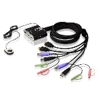 Переключатель KVM ATEN (CS692-AT) KVM+Audio, 1 user USB+HDMI => 2 cpu USB+HDMI, со встр.шнурами USB+Audio 2x1.2м., 1920x1200, настол., исп.стандарт., фото2