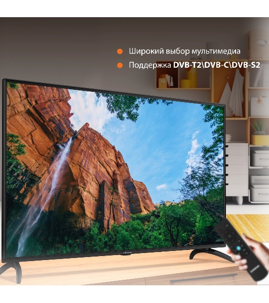 Телевизор SunWind 50' SUN-LED50XU400 черный LED UHD 60Hz Яндекс ТВ