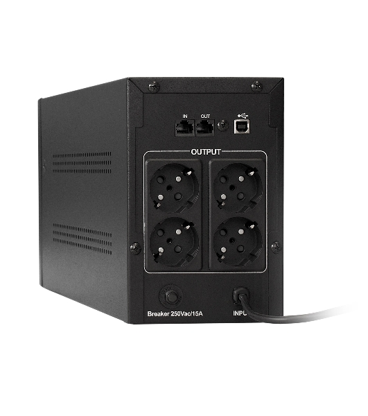 Источник бесперебойного питания ExeGate EP285515RUS SpecialPro UNB-2000.LED.AVR.EURO.RJ.USB 2000VA/1200W, LED, AVR, 4 евророзетки, RJ45/11, USB, Black