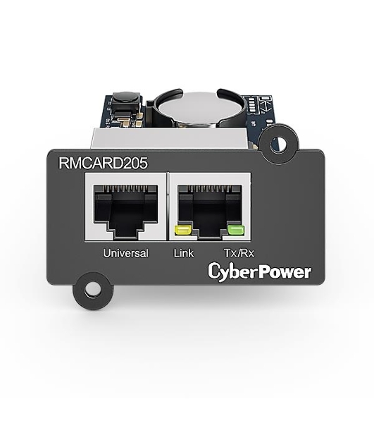 Карта удаленного управления CyberPower SNMP для источника бесперебойного питания серий OL, OLS, PR, OR, ПО PowerPanel® Business Edition, совместимость с ENVIROSENSOR, 0.15х0.15х0.07м., 0.2кг. Remote management SNMP card for OL, OLS, PR, OR series UPSs, PowerPanel® Business Edition software, сompatible with ENVIROSENSOR, 0.15x0.15x0.07m., 0.2kg.