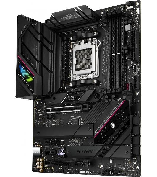Материнская плата ASUS ROG STRIX B650E-F GAMING WIFI, AM5, AMD B650, 4xDDR5, 4xSATA, 3xM.2, 1xPCI-E 5.0 x16, 1xPCI-E 4.0 x4, 2xPCI-E x1, 1xHDMI, 1xDP, 1x 2.5Gb LAN, 4xUSB-A 2.0, 4xUSB-A 3.2 Gen 1, 2xUSB-A 3.2 Gen 2, 1xUSB-C 3.2 Gen 2, 1xUSB-C 3.2 Gen 2x2, 5x3.5 мм, 7.1, ATX