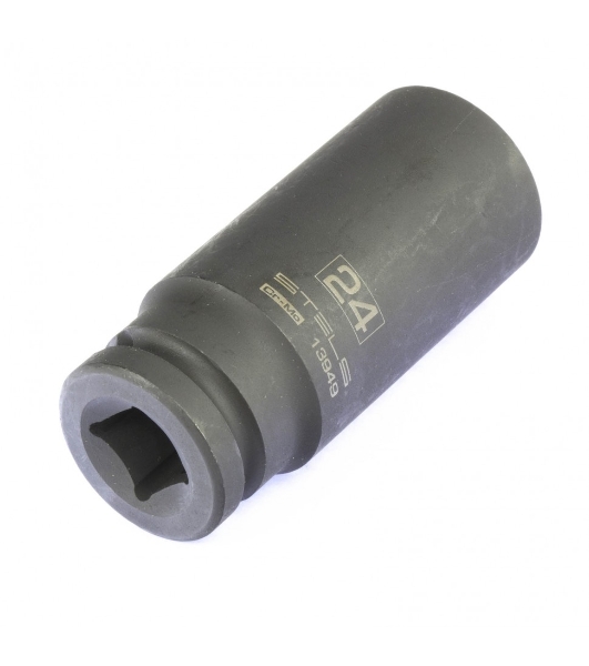 Головка ударная удлиненная шестигранная Stels 24 мм, 1/2', CrMo