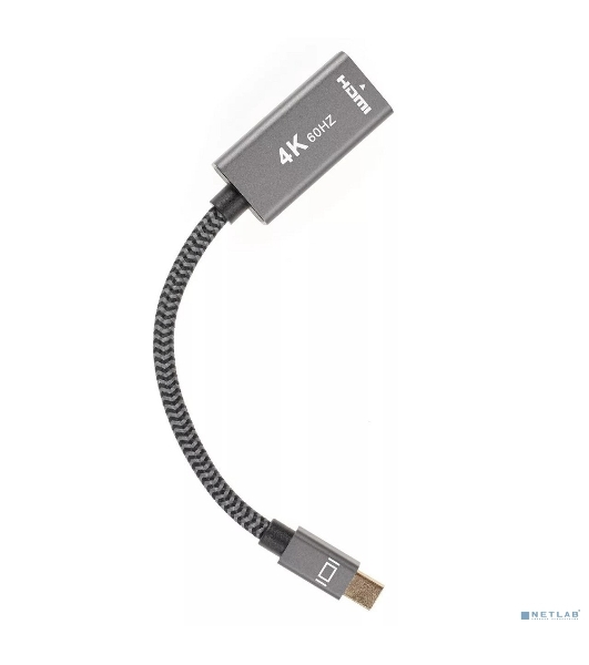 Адаптер miniDP --> HDMI-F 0.15м, оплетка, 4K@60Hz, Telecom (TA565)