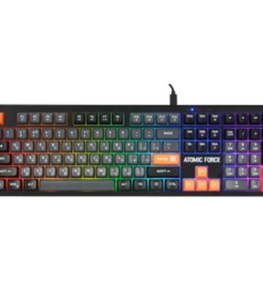 Клавиатура проводная игровая Defender Atomic Force GK-005 RU,чер/сер,108кн+FN,радуж,1.5м