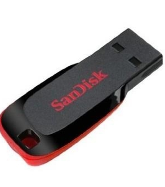 Флешка USB Sandisk CZ50 Cruzer Blade (SDCZ50-016G-B35), 16Gb, USB 2.0, R/W 15/4, черный/красный