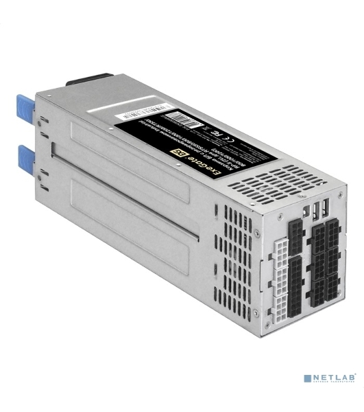 Блок питания серверный 2U Redundant 2x1000W ExeGate EX292323RUS Industrial-RTS1000 (APFC, КПД 94% (80 PLUS Platinum), 4 см fan, 24pin, 2x(4+4)pin, 2PCIe, 2SATA, 6IDE, Cable Management)