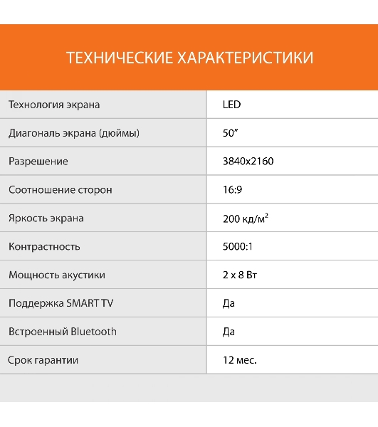 Телевизор SunWind 50' SUN-LED50XU400 черный LED UHD 60Hz Яндекс ТВ