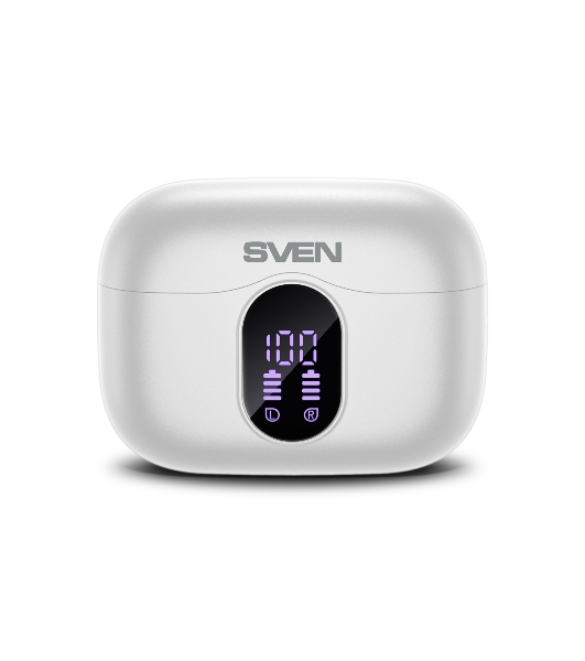 Наушники TWS SVEN E-310B белый, внутриканальные, Bluetooth, сенсорное управление, до 4 ч