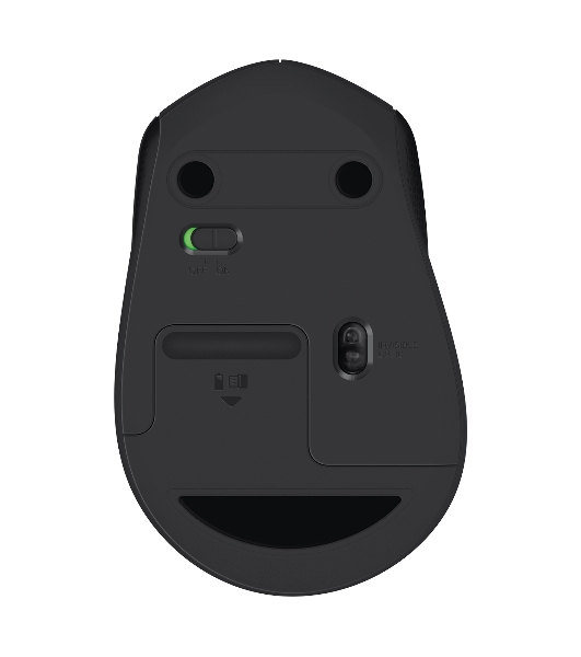 Мышь беспроводная Logitech M330 SILENT PLUS черный, 1000 dpi, радиоканал, USB, кнопки - 3