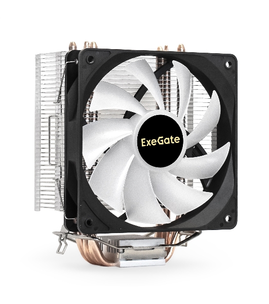 Кулер для процессора ExeGate Wizard EXX400V2-PWM.FRGb серебристый, 120 мм, алюминий/медь, 2400 об/мин, 24 дБ, 4 pin, 140 Вт, 155 мм