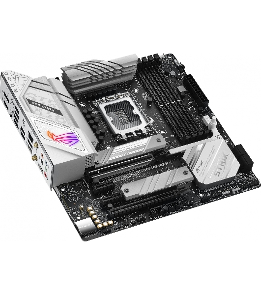 Материнская плата ASUS ROG STRIX B760-G GAMING WIFI, LGA 1700, Intel B760, 4xDDR5, 4xSATA, 2xM.2, 1xPCIe 5.0 x16, 1xPCIe 4.0 x4, 1xHDMI, 1xDP, 1x 2.5Gb LAN, 1xUSB-A 3.2 Gen 2, 2xUSB-A 3.2 Gen 1, 4xUSB-A 2.0, 1xUSB-C 3.2 Gen 1, 1xUSB-C 3.2 Gen 2x2, 5x3.5 мм, 7.1, mATX