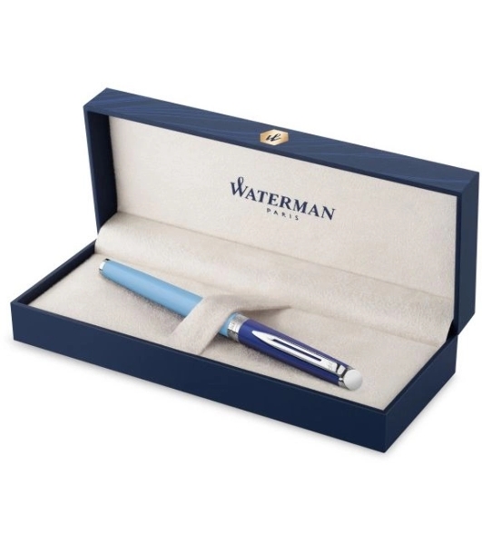 Ручка роллер Waterman Hemisphere Colour Blocking (2179926) Blue CT F черн. черн. подар.кор.