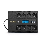 Источник бесперебойного питания ExeGate NEO Smart LHB-650.LCD.AVR.8SH.CH.RJ.USB 650VA/390W, LCD, AVR, 8*Schuko, RJ45/11, USB, 4*USB-порта для зарядки, черный, фото17