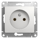 Механизм розетки 1-м СП Glossa 16А IP20 без заземл. бел. SchE GSL000141, фото 1