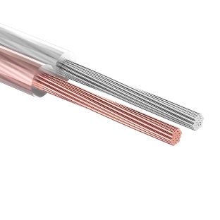Кабель акустический Rexant 2х0,75 м м², прозрачный SILICON, мини-бухта 5 м