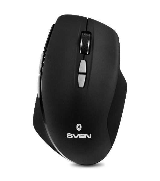 Мышь беспроводная SVEN RX-590SW черный, 1600 dpi, радиоканал, Bluetooth, USB, кнопки - 7
