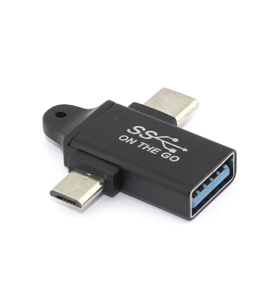 Переходник OTG 2 в 1 Micro USB и Type-C