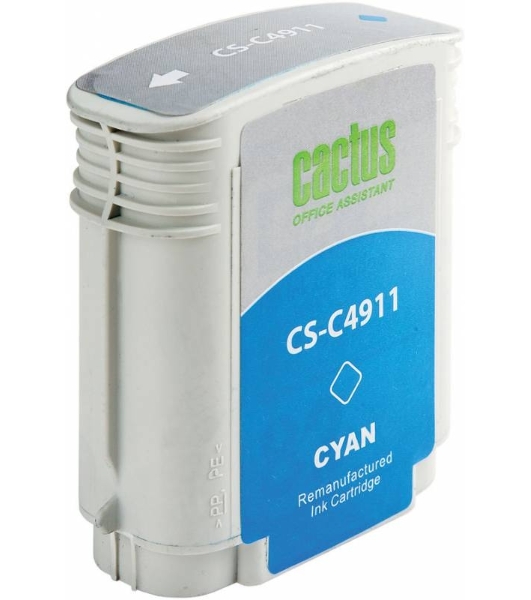 Картридж струйный Cactus CS-C4911 №82 голубой (72 мл) для HP Design Jet 500/800C