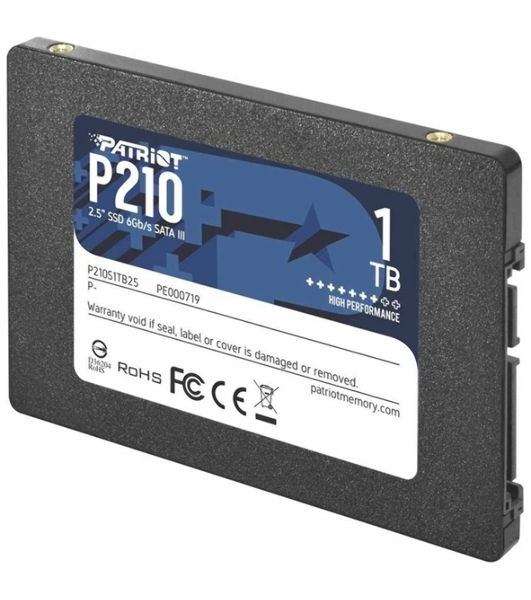 Накопитель SSD Patriot P210, 1Tb, SATA III, 2.5', R/W 520/430