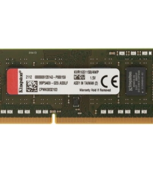 Оперативная память Kingston ValueRAM, DDR3, 4GB (1x4GB), 1600MHz, CL11, SO-DIMM