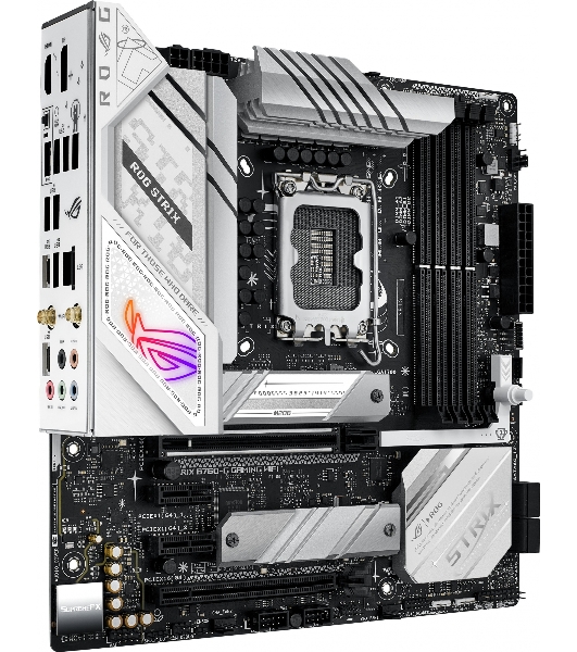 Материнская плата ASUS ROG STRIX B760-G GAMING WIFI, LGA 1700, Intel B760, 4xDDR5, 4xSATA, 2xM.2, 1xPCIe 5.0 x16, 1xPCIe 4.0 x4, 1xHDMI, 1xDP, 1x 2.5Gb LAN, 1xUSB-A 3.2 Gen 2, 2xUSB-A 3.2 Gen 1, 4xUSB-A 2.0, 1xUSB-C 3.2 Gen 1, 1xUSB-C 3.2 Gen 2x2, 5x3.5 мм, 7.1, mATX