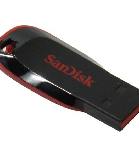 Флешка USB SanDisk Cruzer Blade (SDCZ50-128G-B35), 128Gb, USB 2.0, Type-A, R/W 16/4, черный