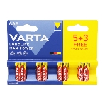 Батарея Varta LongLife Max Power Alkaline LR03 BL5+3 AAA (8шт) блистер, фото2
