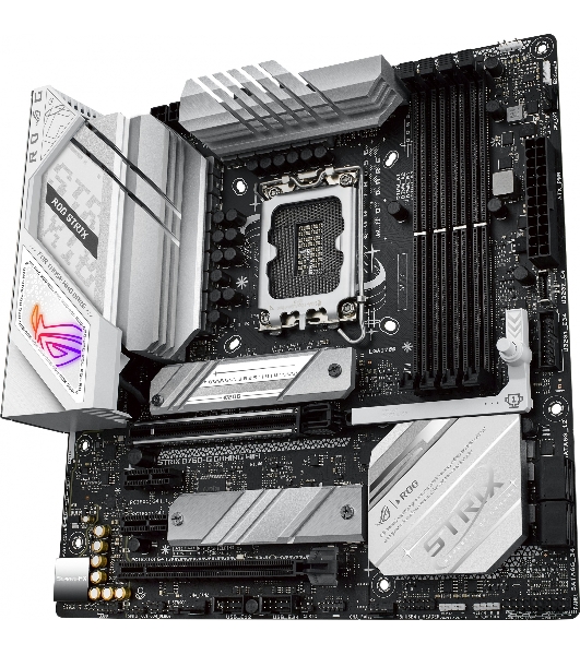 Материнская плата ASUS ROG STRIX B760-G GAMING WIFI, LGA 1700, Intel B760, 4xDDR5, 4xSATA, 2xM.2, 1xPCIe 5.0 x16, 1xPCIe 4.0 x4, 1xHDMI, 1xDP, 1x 2.5Gb LAN, 1xUSB-A 3.2 Gen 2, 2xUSB-A 3.2 Gen 1, 4xUSB-A 2.0, 1xUSB-C 3.2 Gen 1, 1xUSB-C 3.2 Gen 2x2, 5x3.5 мм, 7.1, mATX