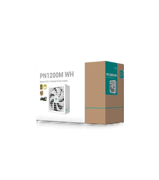 Блок питания Deepcool/GamerStorm PN1200M WH (ATX 3.1, 1200W, Full Cable Management, PWM 135мм fan, Active PFC, 80+ GOLD, Active PFC + Full Bridge SRC LLC + DC/DC, Gen5 PCIe, белый) RET