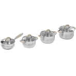 Кастрюля Zeidan Z-50238 3,0 л со стекл. крышкой 3,0 л (O18х11.5 см), нерж.сталь, внутренняя -зеркальная полировка, снаружи - комбинированная полировка, шкала литража, 5-ти слойное капсулир. дно, подарочная упаковка с пластиковой ручкой., фото 1