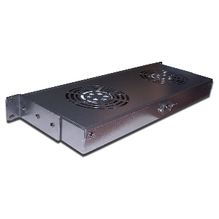 Блок 2-х вентиляторов Lanmaster 19', с термостатом, 1U TWT-CBB-FANB2-RACK-T (упак.:1шт) 1м