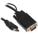 Кабель HDMI->VGA Cablexpert A-HDMI-VGA-03-10, 19M/15M + 3.5Jack, медь, позол.разъемы, 3м, черный, пакет, фото6