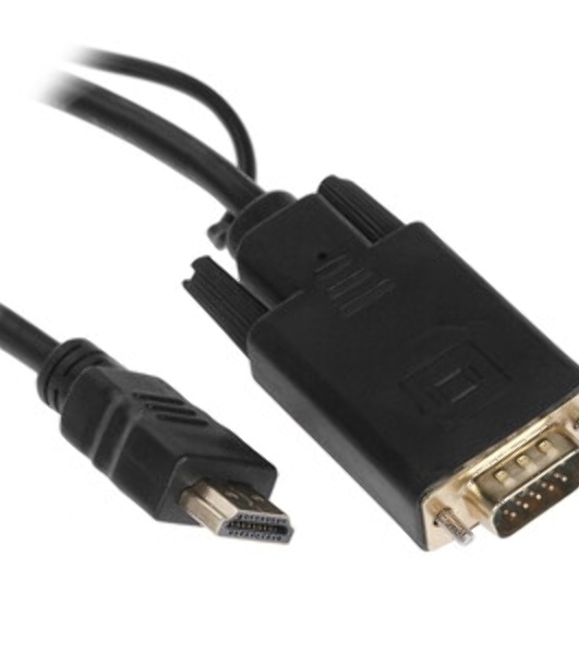 Кабель HDMI->VGA Cablexpert A-HDMI-VGA-03-10, 19M/15M + 3.5Jack, медь, позол.разъемы, 3м, черный, пакет