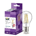 Лампа cветодиодная LED A60 шар прозр. IEK LLF-A60-9-230-40-E27-CL 9Вт 230В 4000К E27 серия 360°, фото 1