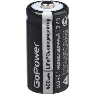 Аккумулятор GoPower Li-ion16340 PK1 3V 650mAh с защитой