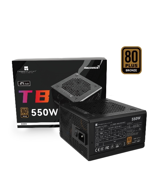 Блок питания Thermalright TR-TB550S, 550W 80+ Bronze (ATX, 3, Non-modular, 1x24(20+4)pin 550мм, 1xCPU*2 8(4+4)pin 600+150мм, 1xPCIe 8(6+2)pin 450мм, 1xSATA*3+MOLEX4pin*1 400+150+150+150мм, 1xSATA*2+MOLEX4pin*2 400+150+150+150мм, Active, 120x120мм, 150x140x86mm, APFC, )