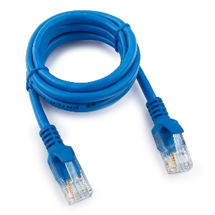 Патч-корд медный UTP Cablexpert PP10-1M/B cat.5e, 1м, литой, многожильный, синий