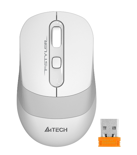 Мышь беспроводная A4Tech Fstyler FG10S белый/серый, 2000 dpi, радиоканал, USB, кнопки - 4