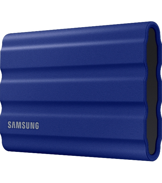 Внешний SSD Samsung T7 Shield, 2TB, USB 3.2 Gen 2 Type-C, R/W 1050/1000, синий