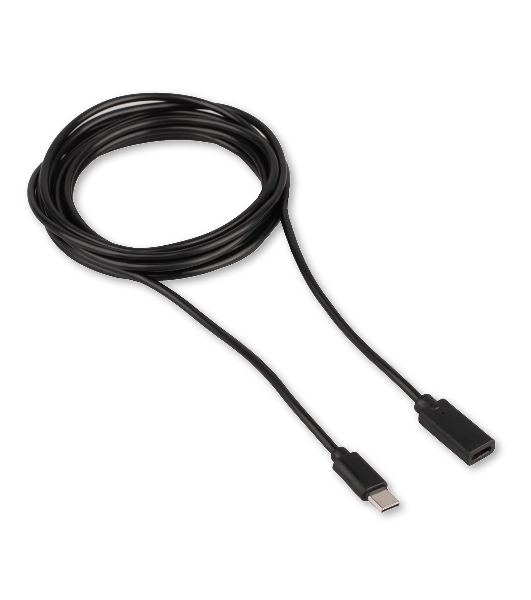 Кабель-удлинитель USB2.0 Cablexpert CCP-USB2-CMCF-3M, Type-C(М)/Type-C(F), 3А, 60Вт, PD/QC3.0, медь, Pro, 3м, черный, пакет