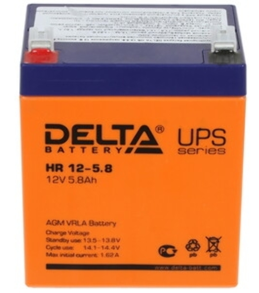 Батарея для ИБП Delta HR 12-5.8 (12V, 5.8Ah)