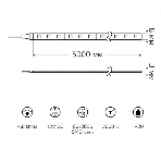 Лента светодиодная Gauss Elementary 2835 -SMD 4.8W 12V DC теплый белый IP20 (ZIP bag 5m), фото 1