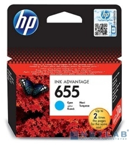 Картридж струйный HP 655 CZ110AE голубой для HP DJ IA 3525/4615/4625/5525/6525 (600 стр.)